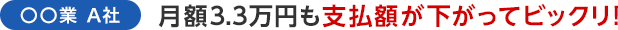 不動産業 F社 月額3.3万円（税込）も支払額が下がってビックリ！